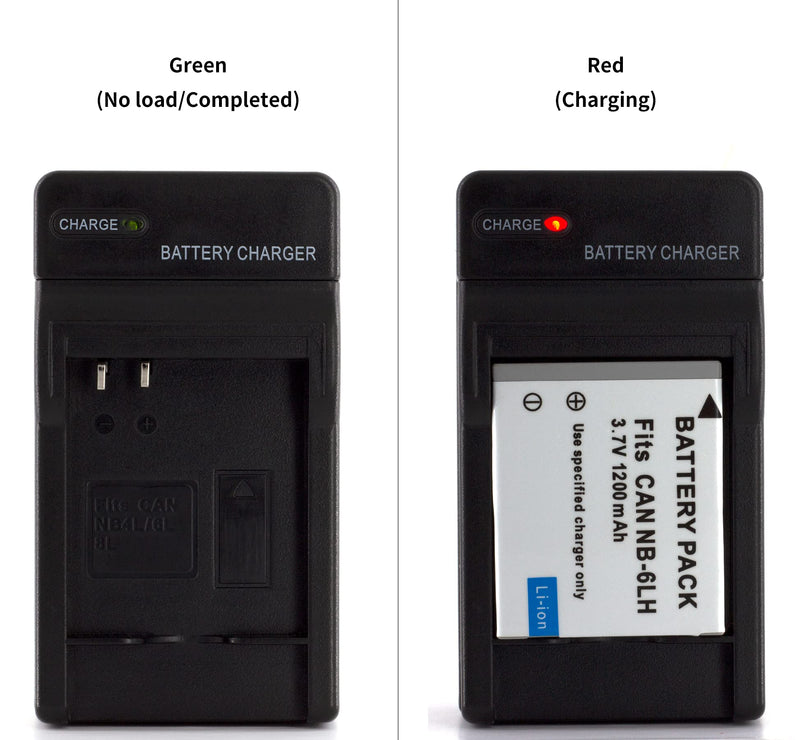 NB-6L Charger for PowerShot SX530 HS, SX610 HS, SX710 HS, SD1200 is, SD1300 is, S120 IXY 10S IXY 30S and More with Foldable Plug Wall Charger