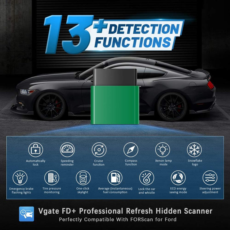 Vgate vLinker FD+ BT 4.0 Professional OBD2 Diagnostic Tools Auto Scanner for Android for iOS for Windows