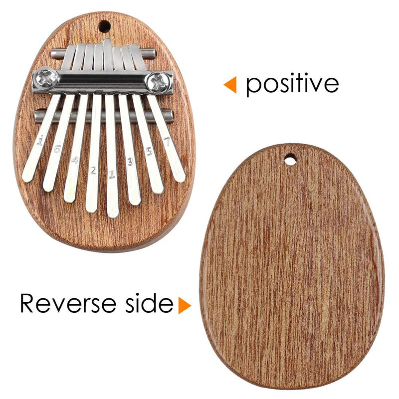 Mr.Power Cute Kalimba Marimba Portable Finger Thumb Piano for Beginners (8 Keys, Natural Wood) 8 Keys