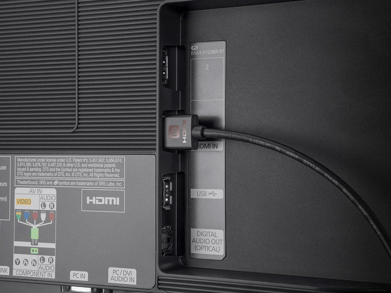 Monoprice HDMI High Speed Cable - 4 Feet - Black, 4K@60Hz, HDR, 10.2 Gbps, 36AWG, YUV 4:2:0 - Ultra Slim Series 4ft