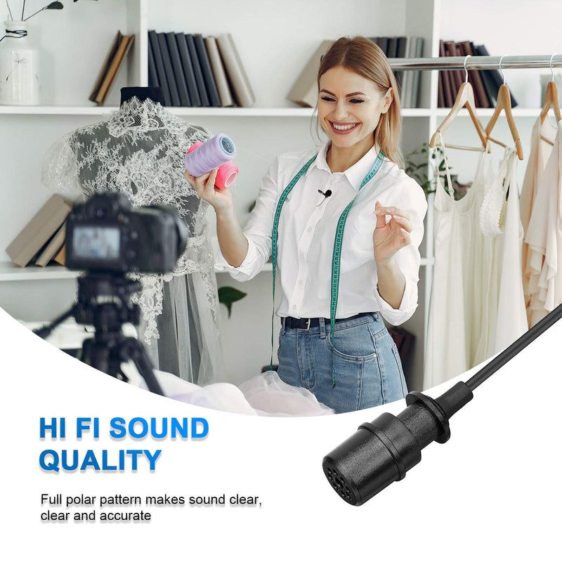 [AUSTRALIA] - Monitoring Lavalier Microphone, BOYA by-M1 Pro Omnidirectional Condenser Microphone Compatible with iPhone Android Smartphone DSLR Camera Camcorder Audio Recorder YouTube(20ft Cable) 