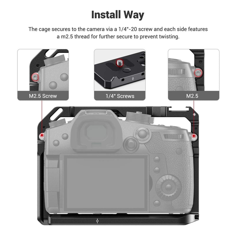 SmallRig GH5 GH5S Cage for Panasonic Lumix Camera and DMW-XLR1 (Upgraded Version)-CCP2646