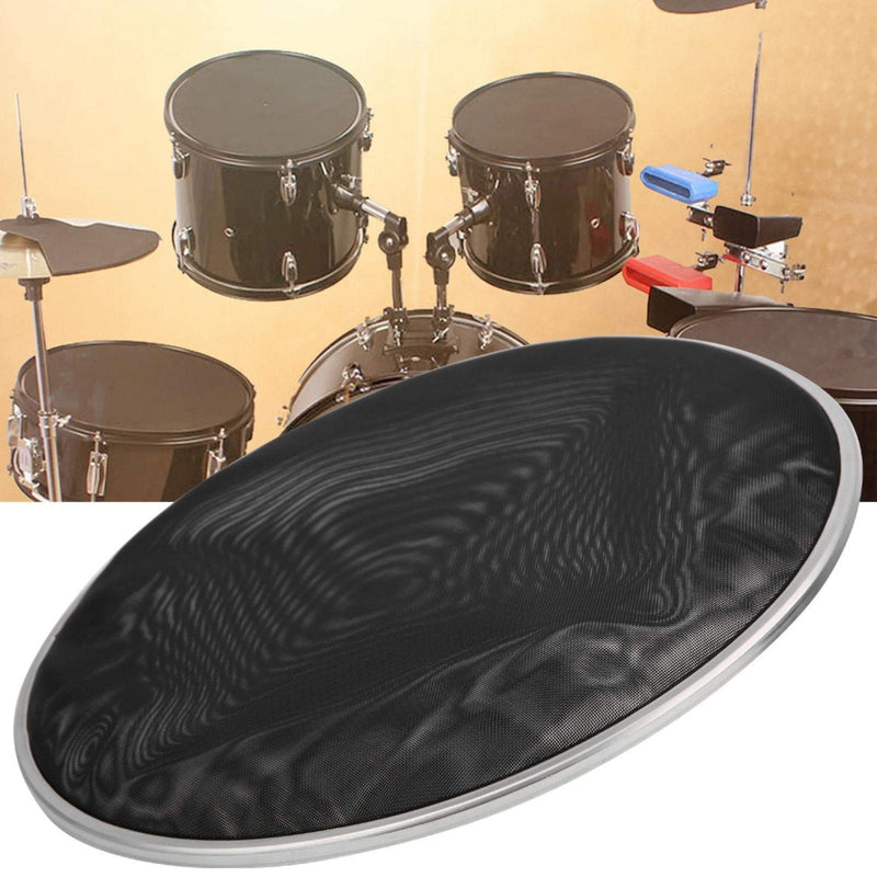 Drum Head Skin, 10 Inch Nylon Mesh Drum Set Accessories for Drum Set Percussion Instrument Parts Black