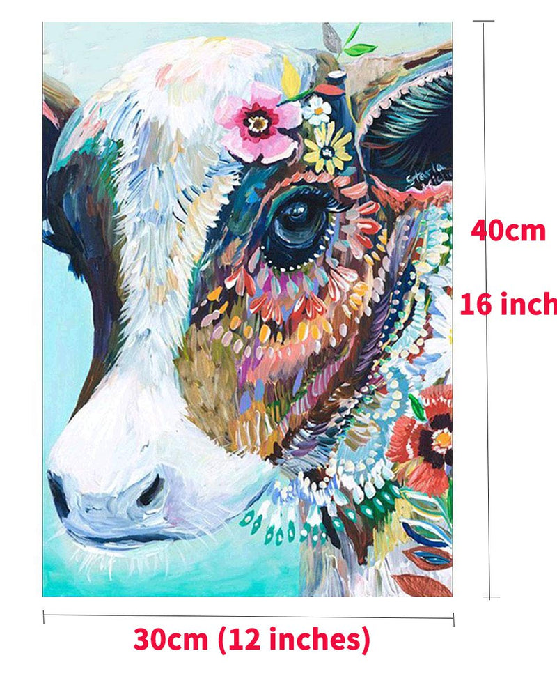 5D Diamond Painting Full Drill with A4 LED Light Pad Light Board Kits for Adults Kids (Cow Diamond Painting Kits)