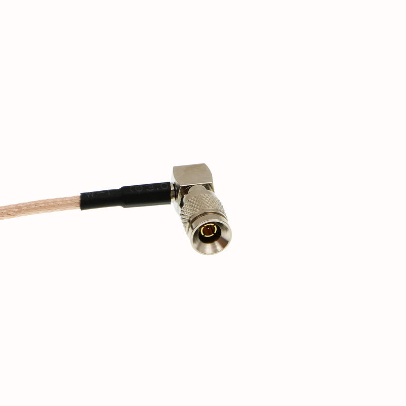 Uonecn Right Angle DIN 1.0/2.3 Mini BNC to RG179 Right Angle BNC Coaxial Cable Video Cable for Blackmagic HyperDeck Shuttle 75ohm
