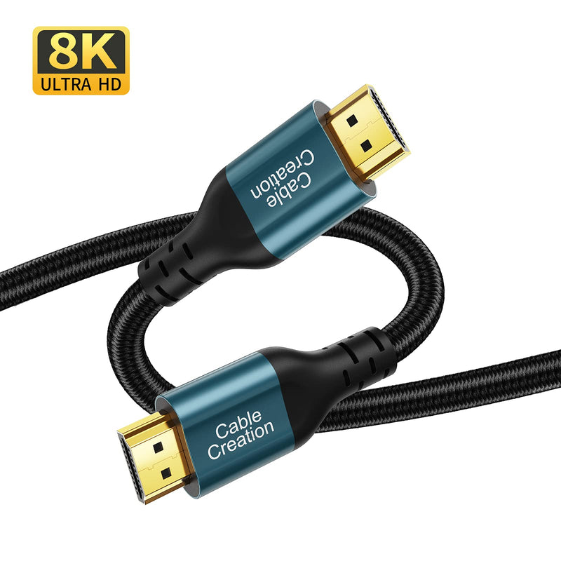 HDMI Cable 8K, CableCreation eARC HDMI Cable (48Gbps, 8K/60Hz) - 3.3 Feet, HDMI Cable 8K, eARC HDR HDCP 2.2 2.3 with PS5 PS4, Xbox Series X, MacBook Pro 2021, Roku TV, Sony TV, Samsung TV 3.3ft Blue