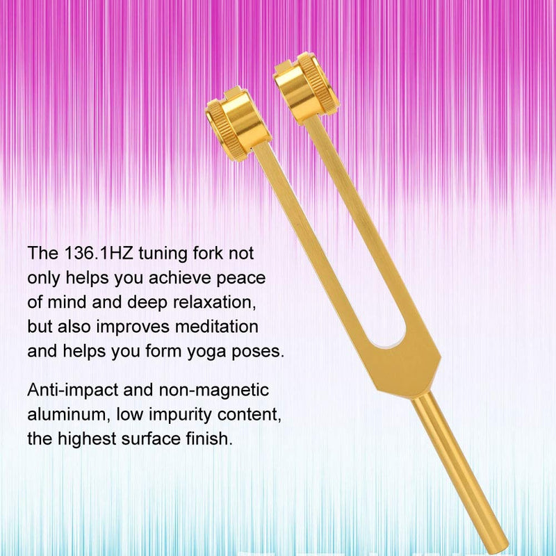Yinhing Tuning Fork,32HZ Aluminum Alloy Tuning Fork with Hammer and Soft Storage Bag, Care Tool for Release Pressure
