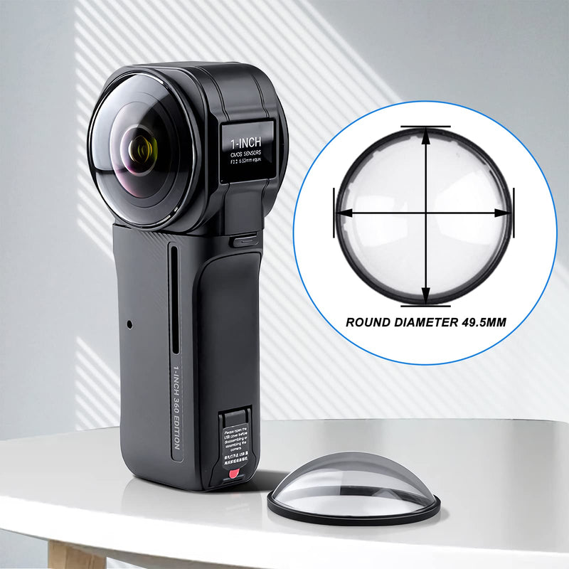 Protector Lens Guards for Insta360 ONE RS 1-Inch 360 Edition，with Silicone Lens Cover