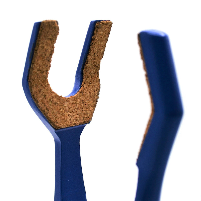 3 Finger, Cork Lined Extension Clamp on Stainless Steel Rod - 3.4" Max Clamp Opening, 5.5" Connecting Rod - Zinc Alloy Clamp - Research, Industrial Laboratory Grade - Eisco Labs