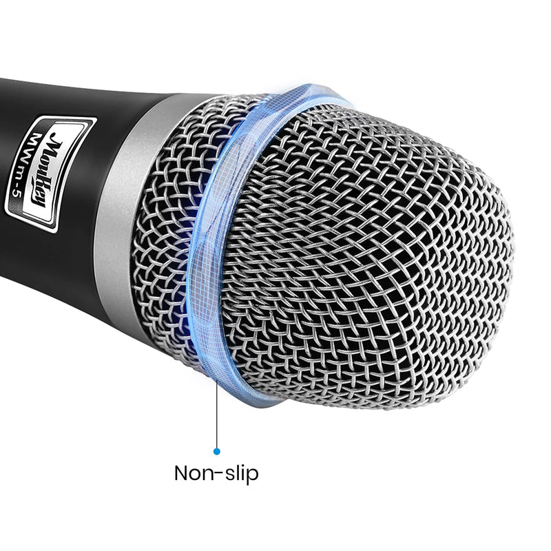Moukey Dynamic Microphone, Karaoke Microphone with 13 ft Cable, Metal Handheld Cardioid Wired Mic, Microphone for Singing/Stage/Christmas Party, Compatible w/Karaoke Machine/PA System/Amp/Mixer,Black Black