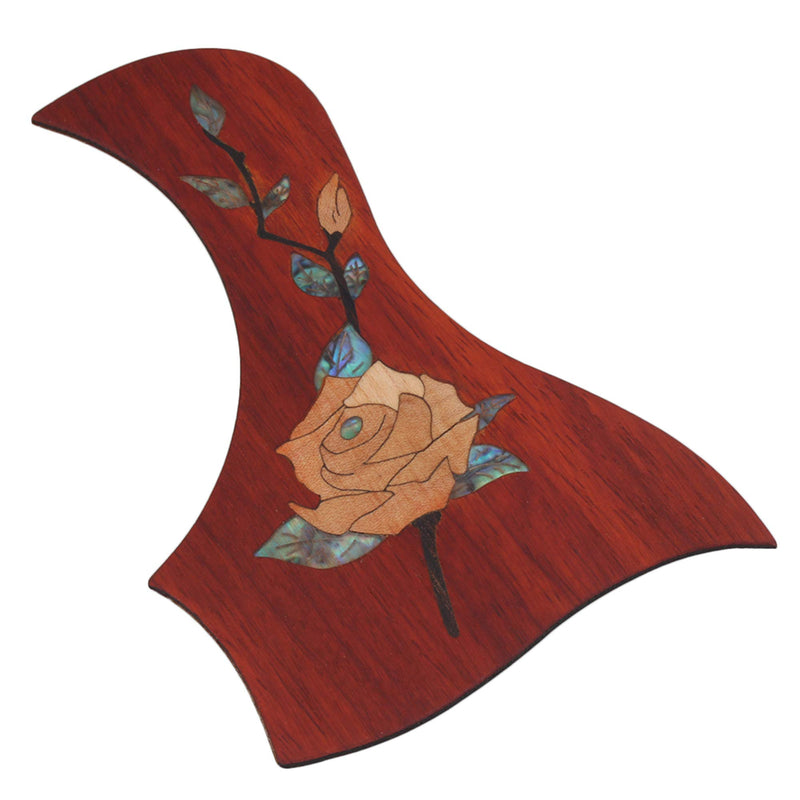 Yibuy Decals Peony Pattern Red Pickguard Scratchplate with Double-Sided Adhesive for 40-41Inch Wood Guitar