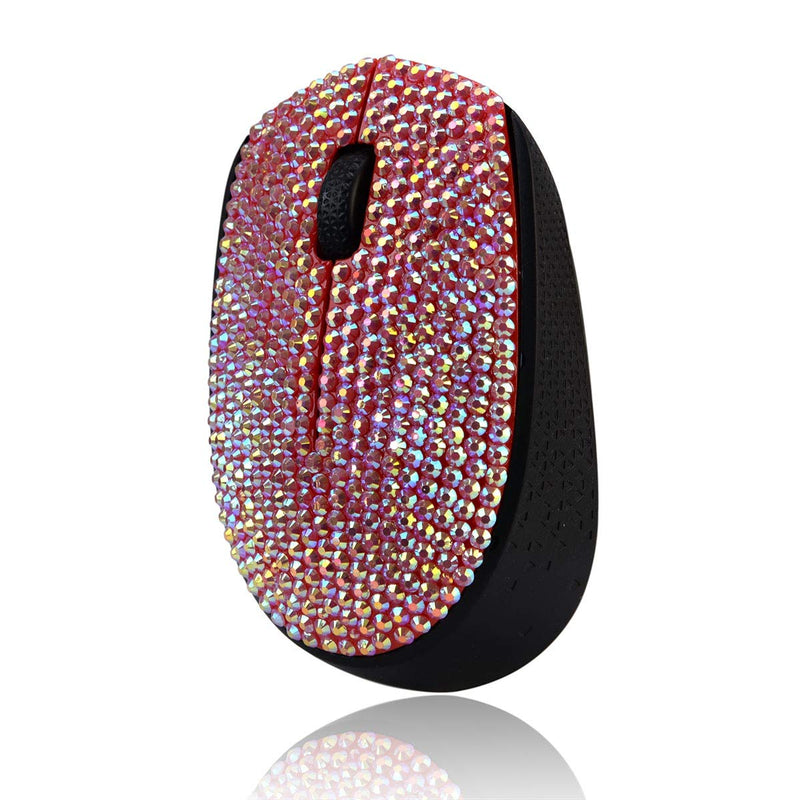 SA@ Brand Luxury Bling Dazzle Jeweled Rhinestone Crystal Wireless Mouse for Computers and Laptops Office (M170 Pink) M170 Pink