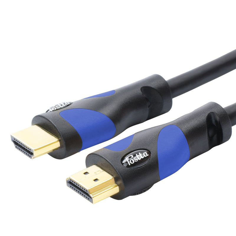 [AUSTRALIA] - Postta HDMI Cable(30 Feet) Ultra HDMI 2.0V Cable with 2 Piece Cable Ties+2 Piece HDMI Adapters Support 4K 2160P,1080P,3D,Audio Return and Ethernet 30FT Blue 