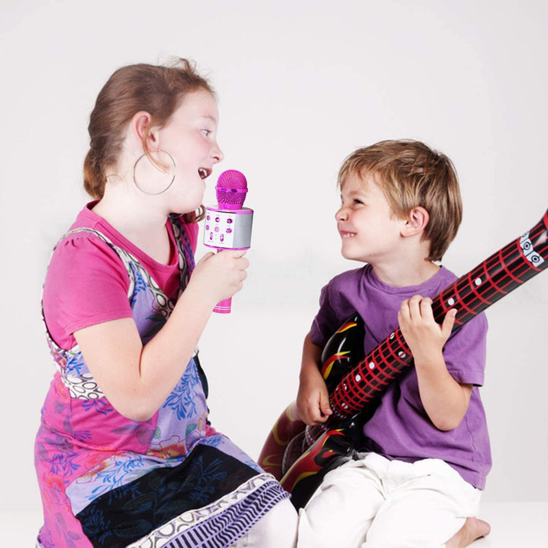 [AUSTRALIA] - Toys for 4-12 Year Old Girls, Wireless Portable Handheld Bluetooth Karaoke Microphone for Kids Birthday Present Gifts for 4-12 Year Old Girls Stocking Fillers Stocking Stuffers GT01 (Purple) pink 