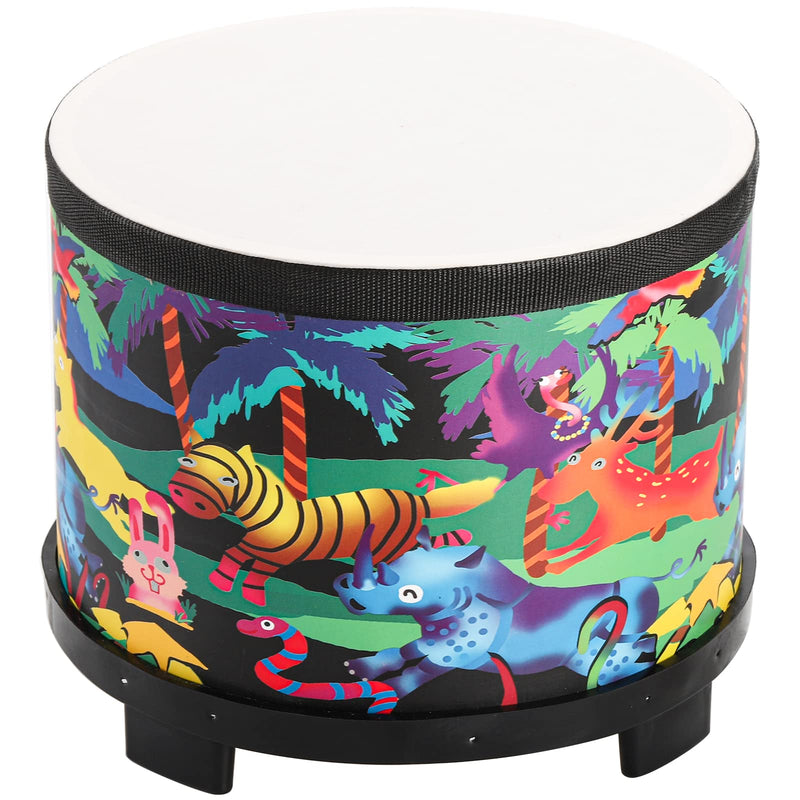 [AUSTRALIA] - Tosnail 8 Inch Floor Tom Drum with Storage Bag and Mallets for Kids, Percussion Instrument Musical Toy for Children, Toddlers, Christmas Birthday Gift - Jungle 