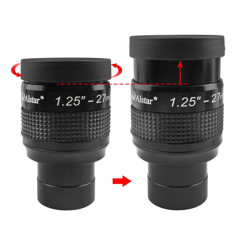 Alstar 1.25" 27mm Premium Flat Field eyepieces - a Flat Image Field and Crystal-Clear Images