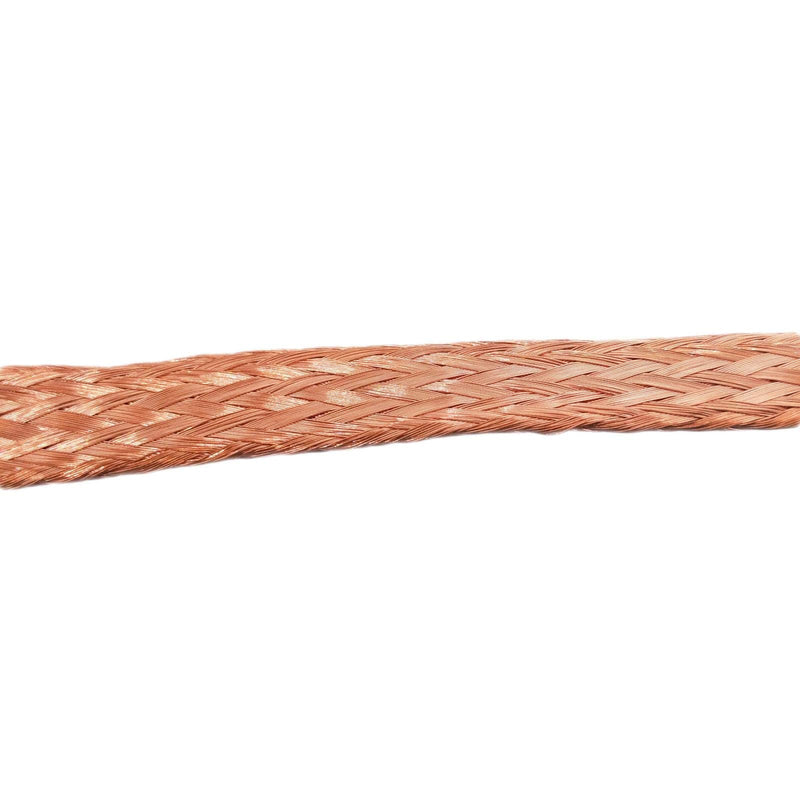 10ft 11mm Flat Copper Braid Cable Bare Copper Braid Wire Ground Lead