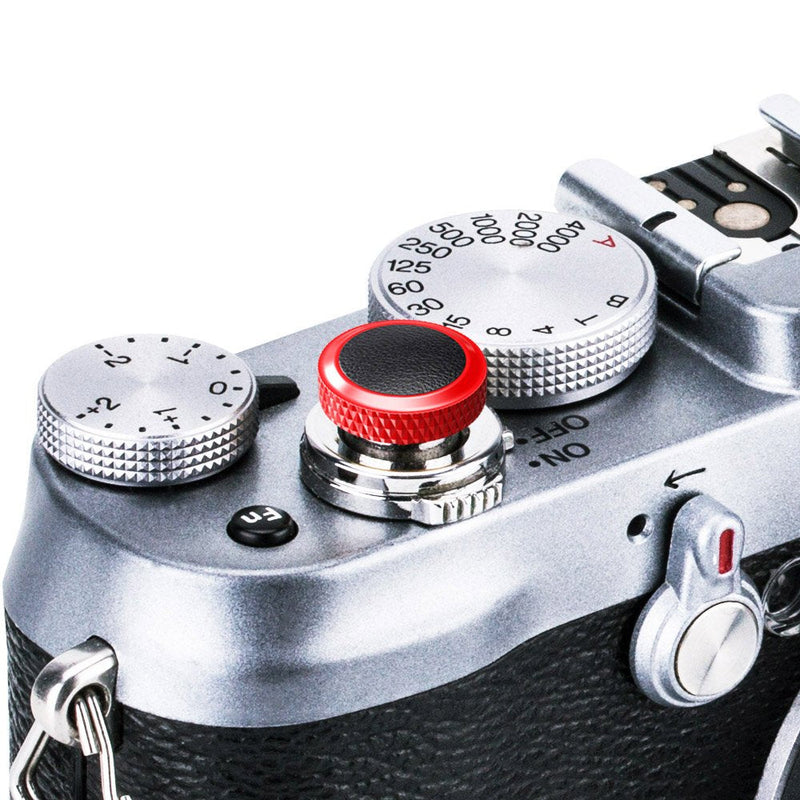 Camera Soft Release Button JJC Shutter Button for Fuji Fujifilm X-E4 X-T4 X-T3 X-T2 X-T30 X-T20 X-T10 X-PRO3 X-PRO2 X-PRO1 X100V X100F X100T X100S X-E3 for Sony RX10 IV III RX1RII RX1R RX1 Red & Black