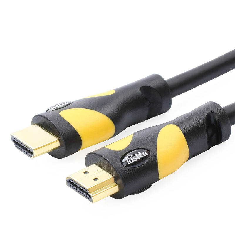 [AUSTRALIA] - Postta HDMI Cable(15 Feet Yellow) Ultra HDMI 2.0V Support 4K 2160P,1080P,3D,Audio Return and Ethernet - 1 Pack 15FT 
