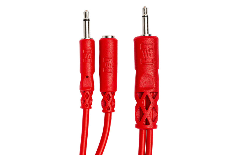 Hosa CMM-500Y-MIX 3.5 mm TS with 3.5 mm TSF Pigtail to 3.5 mm TS Hopscotch Patch Cables, Various Lengths (5 Pieces)