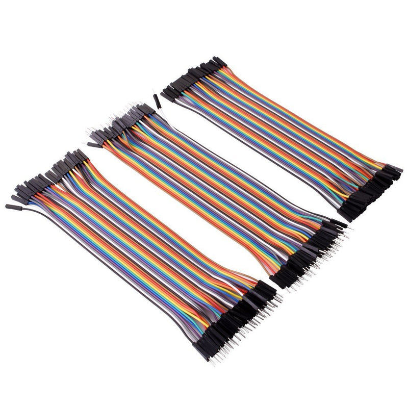 XINYUWIN 120pcs Multicolored Dupont Wire 40pin Male to Female, 40pin Male to Male, 40pin Female to Female Breadboard Jumper Wires Ribbon Cables Kit for arduino/DIY/Raspberry Pi 2 3