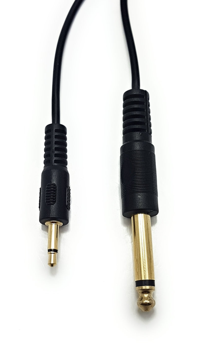 MainCore 50cm long Gold Plated 3.5mm MONO Jack to 6.35mm MONO Jack Plug (Available in 0.50m, 1m, 2m, 3m) (0.5m)