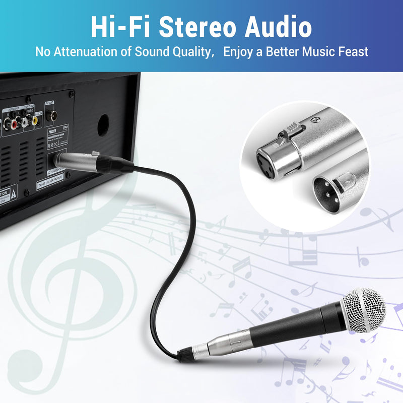 1/4" TRS to XLR Adapter 4 Pack, 1 Pair 6.35mm 1/4" Male to XLR Male Adapter and 1 Pair 6.35mm 1/4" Male to XLR Female Adapter, 1/4 Inch TRS to XLR Connector 6.35mm Male to XLR Male X2 & 6.35mm Male to XLR Female X2