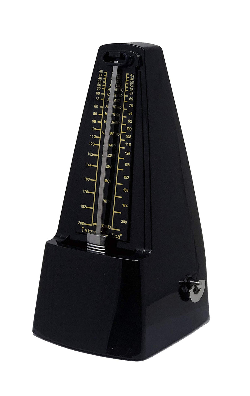 Tetra-Teknica Essential Series MT-19 Classic Mechanical Metronome for Piano, Guitar, Violin, Drum and More, Color Black