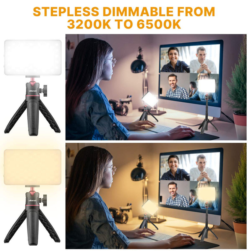 VIJIM Video Conference Lighting Kit,Zoom Lighting for Computer Video Conferencing with Suction Cup and Tripod Stand,Computer Laptop Lamp for Zoom Calls/Remote Working/Online Meeting