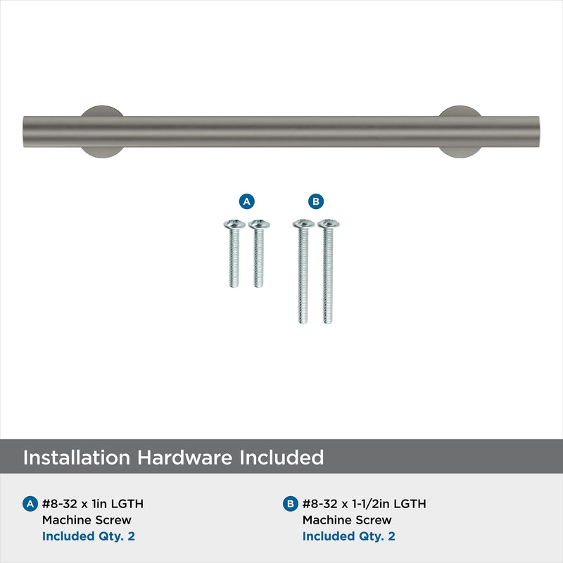 Amerock | Cabinet Pull | Satin Nickel | 5-1/16 inch (128 mm) Center-to-Center | Radius | 1 Pack | Drawer Pull | Cabinet Handle | Cabinet Hardware 5-1/16 in. Center-to-Center