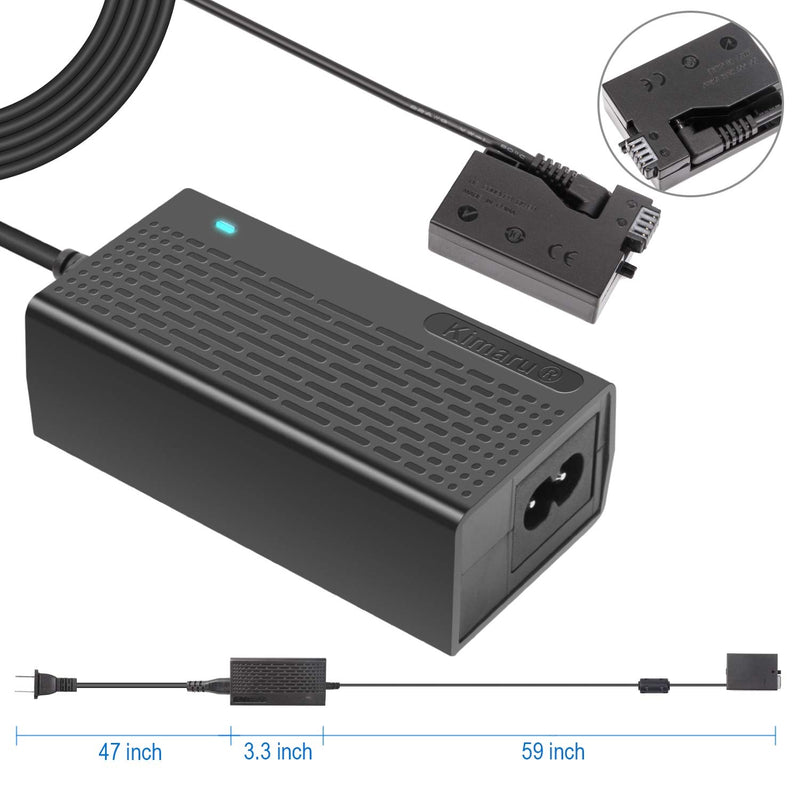 Kimaru ACK-E8 DR-E8 DC Coupler LP-E8 Dummy Battery AC Power Adapter Kit for Canon T2i, T3i, T4i, T5i, Kiss X4, Kiss X5, Kiss X6i, Kiss X7i, 700D, 650D, 600D, 550D Cameras.