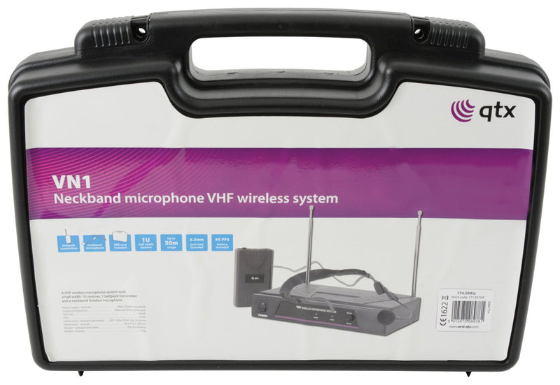 qtx 171.837UK VN1 Neckband Microphone VHF Wireless System