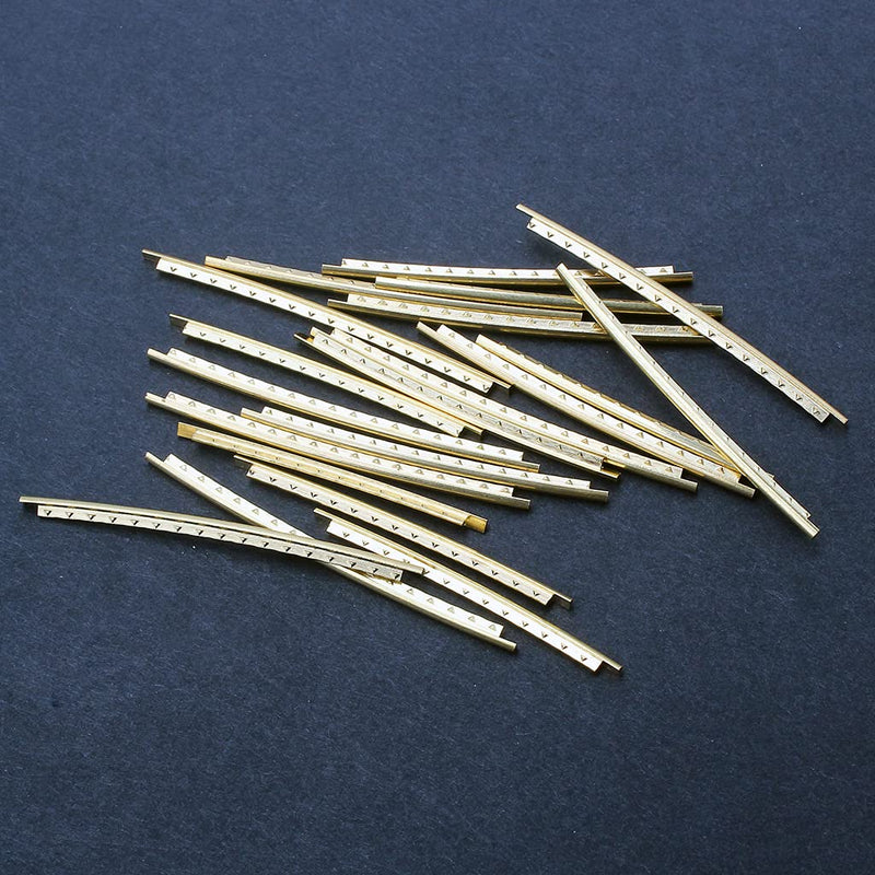 Alnicov Guitar Fretwire,20Pcs Nickel-plated Copper 2.0mm Fret Wire Set for Electric Acoustic Guitar 20 Frets Fingerboard,Gold