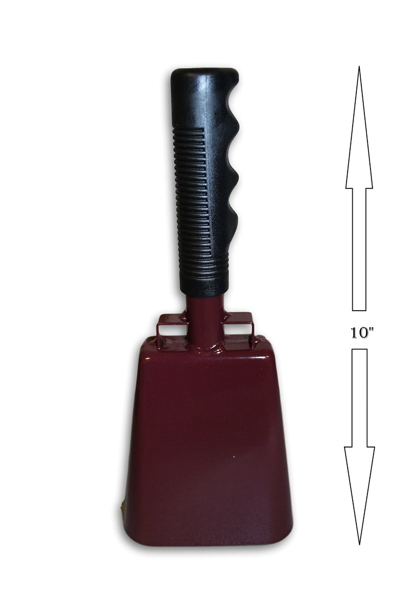 [AUSTRALIA] - Toys+ Cowbell with Handle Various Sizes and Colors Maroon 6.1" 