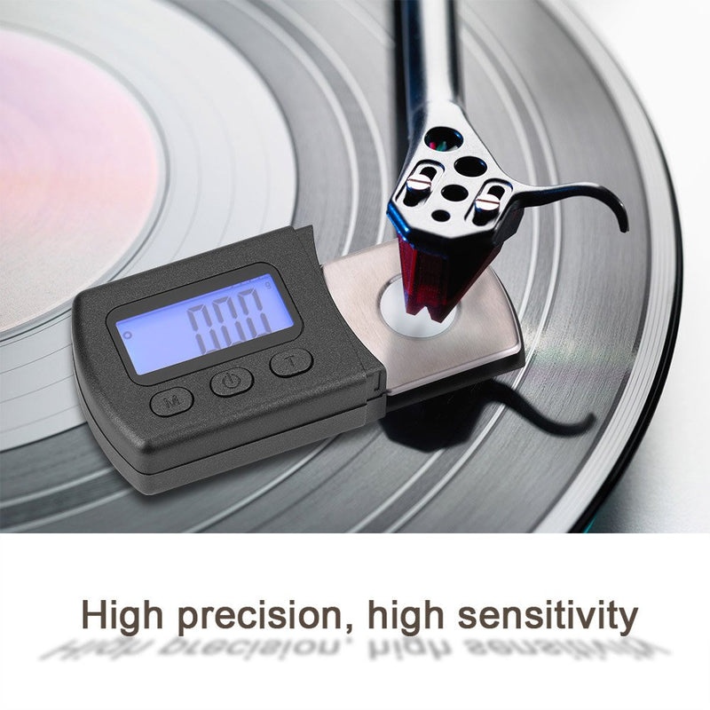 Zerone LCD Digital Cartridge Stylus Tracking Force Gauge Scale 0.01g with 5g Calibration Weight for Phono Cartridge