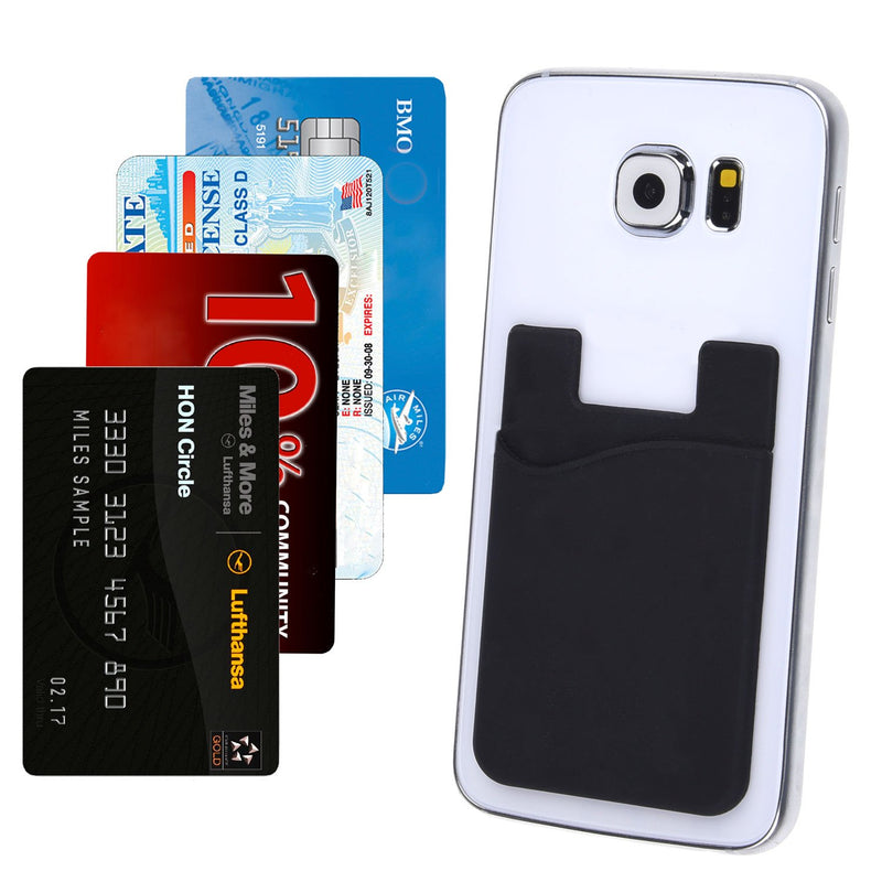 Credit Card/ID Card Holder - Can be attached to almost any Phone - Always carry your Essential Cards with your Phone - Silicone Material will keep its shape, cards will not fall out - 3M sticker 3x Black 3 Pieces