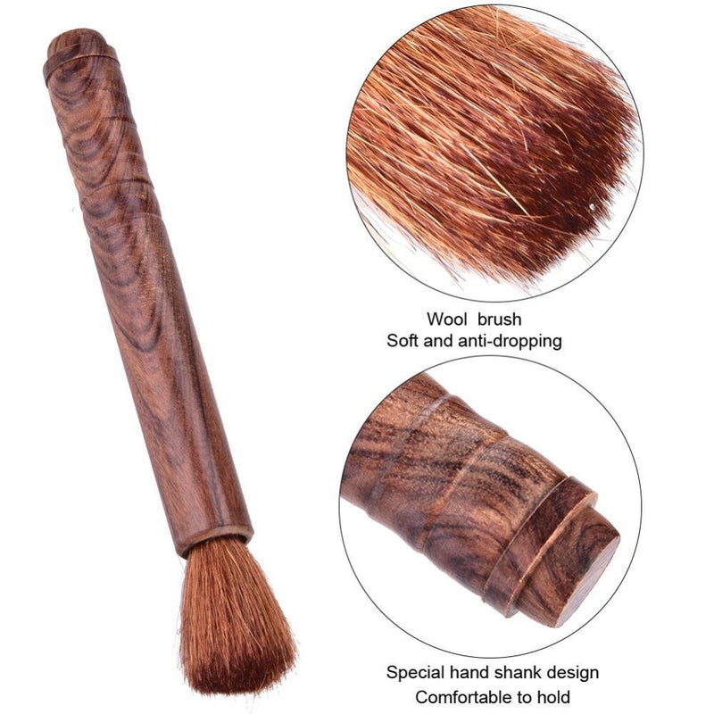 Guitar Cleaner Brush, High End Wool Brush Musical Instrument Cleaning Tool Violin Rosin Cleaner (Rosewood) Rosewood