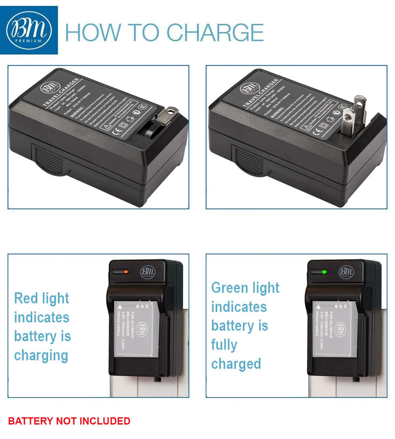 [AUSTRALIA] - BM LI-92B, LI-90B Battery Charger for Olympus Tough TG-6, TG-5, TG-Tracker, Tough SH-1, SH-2, SP100 IHS, Tough TG-1 iHS, Tough TG-2 iHS, Tough TG-3, Tough TG-4, SH-50 iHS, SH-60, XZ-2 iHS Cameras 