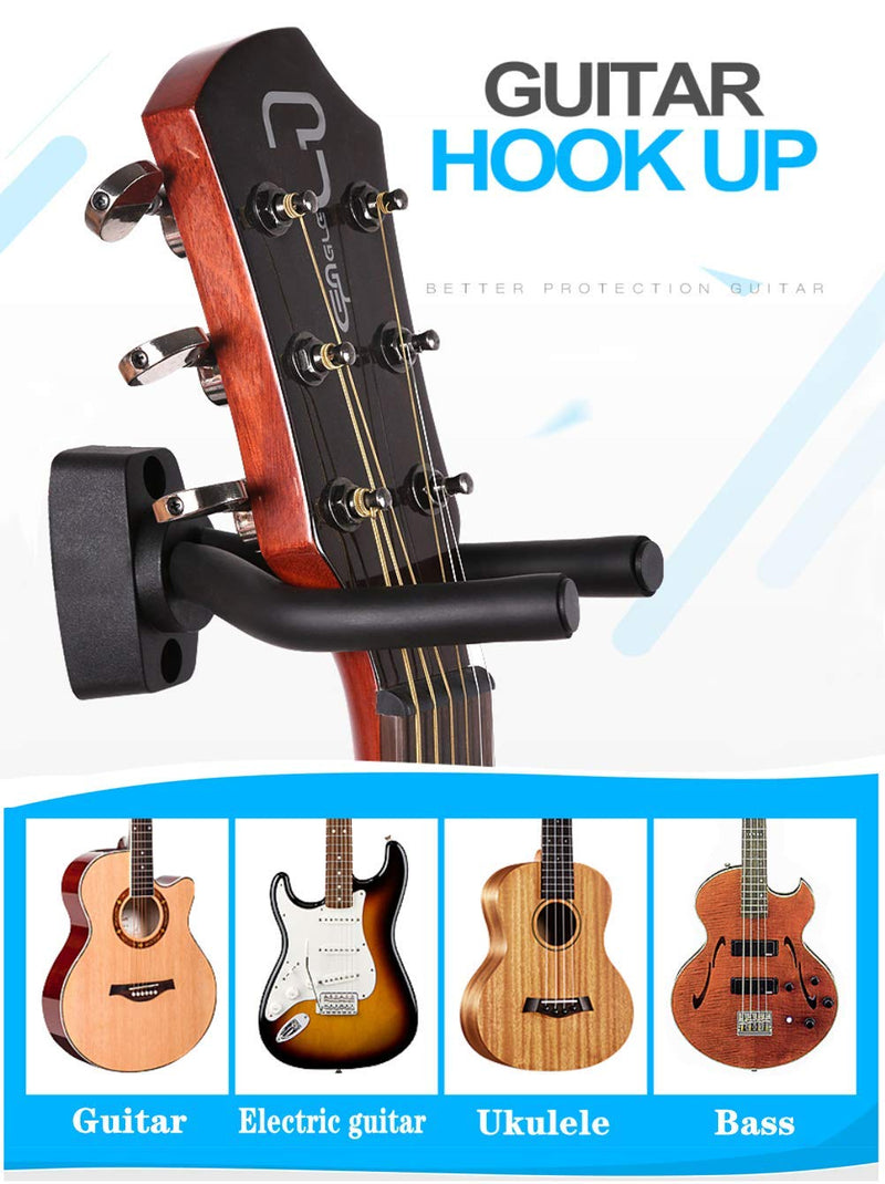 Guitar Hook Stand, Guitar Holder Hook,Guitar holders,Guitar Hanger Stand, with Screws. Fits Guitars,Mandolin,Banjo,Ukulele,Violin,Viola,Cello (Pack of 8) Pack of 8