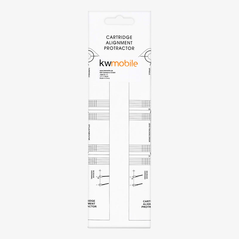 kwmobile Cartridge Alignment Protractor - Straight Ruler Tool for Record Player Turntable Vinyl Player Phono Needle Tonearm Adjustment