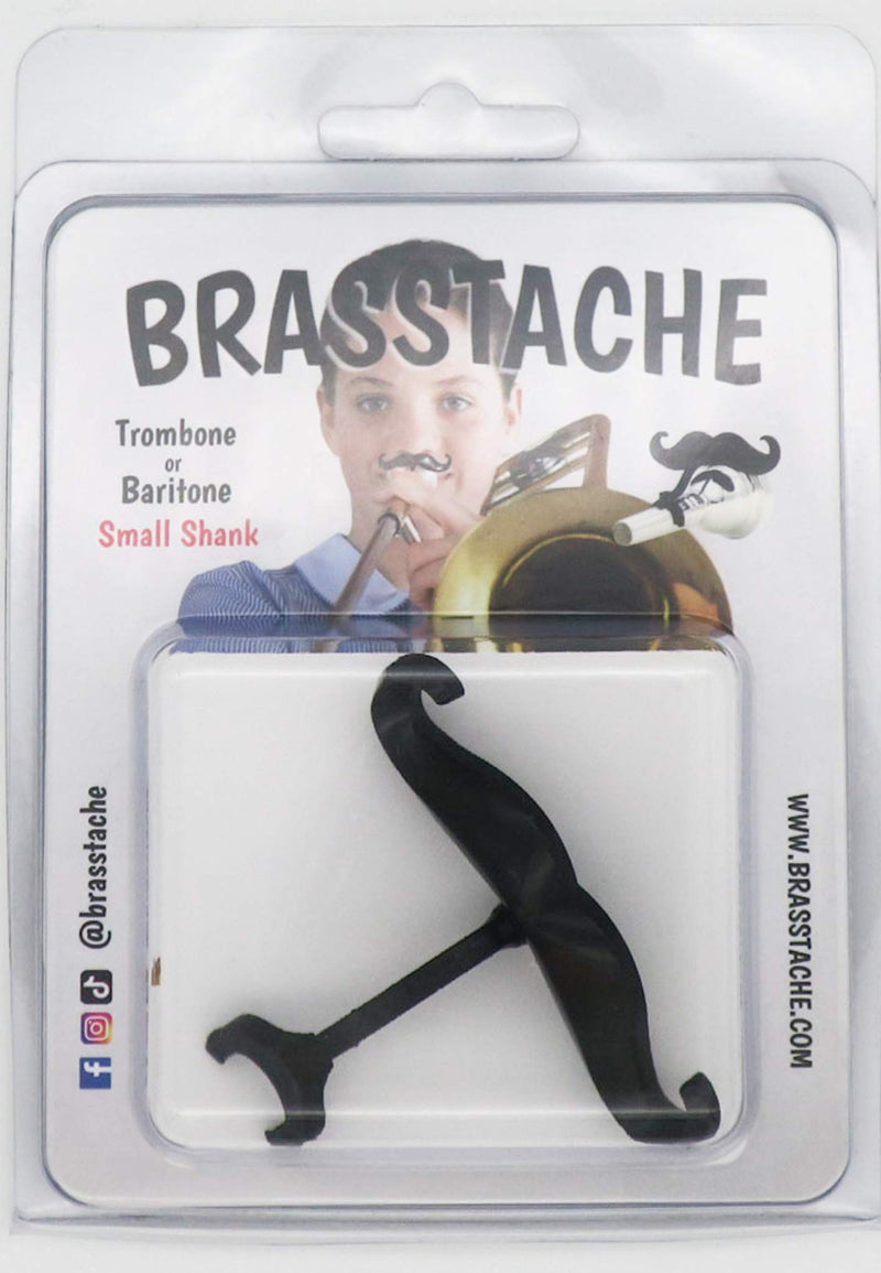Brasstache - Clip-on Mustache for Small Shank Trombone or Baritone Mouthpiece