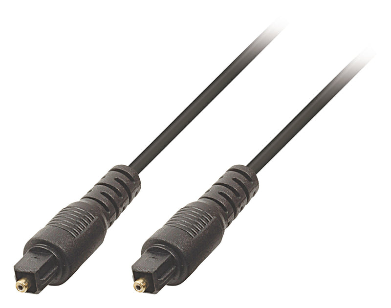 Valueline 1m Toslink Male to Male Digital Audio Cable - Black