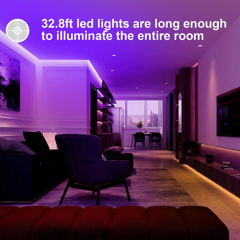 [AUSTRALIA] - Led Strip Lights, Charkee Lights for Bedroom 32.8ft for Living Room, Kitchen Home Decoration 