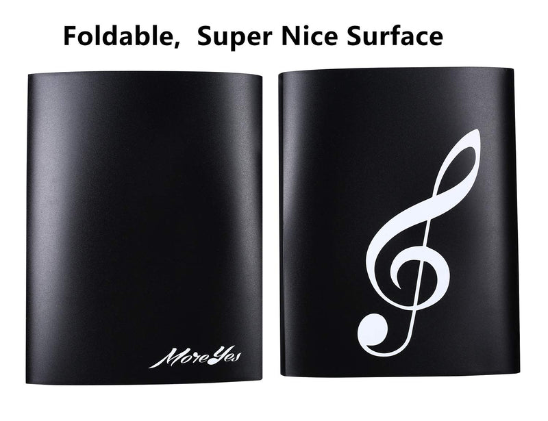 MOREYES Music Folder For Music Sheets Unfolding When Playing Instrument (black)