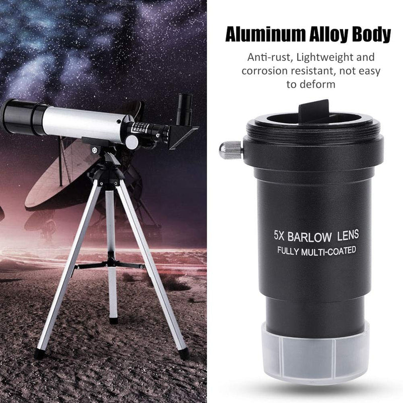 Diyeeni Barlow Lens,Multi-Coated 1.25" 5X Barlow Lens M42 Thread for 31.7mm Telescopes Eyepiece,no Chromatic Aberration