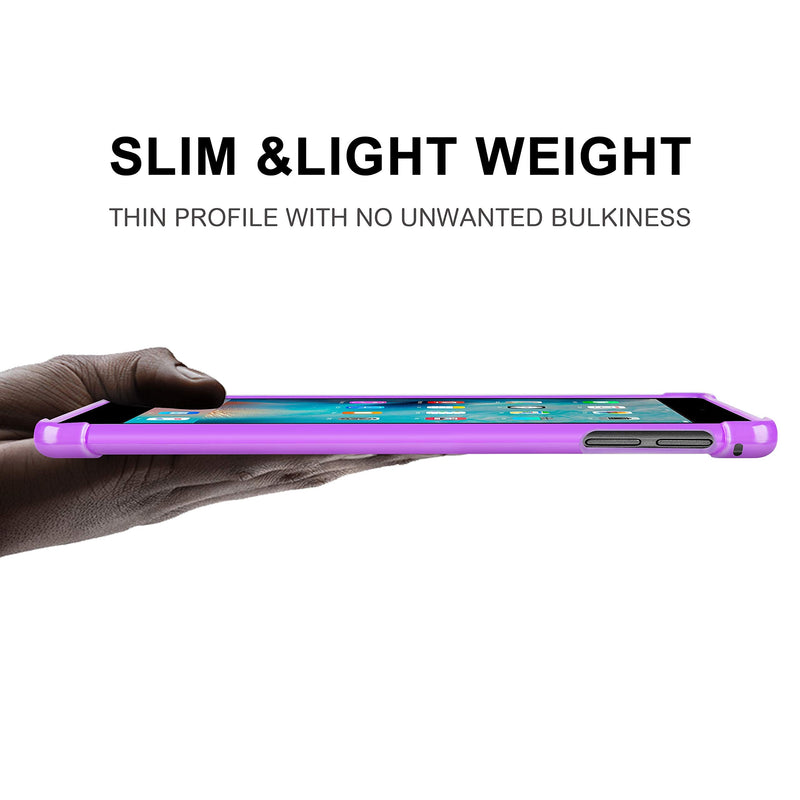 KIQ iPad 9.7 5th 6th Gen Case, TPU Skin Protection Anti Slip Lightweight Cover for Apple iPad 9.7 2017/2018 5th & 6th Generation [Purple] TPU Purple
