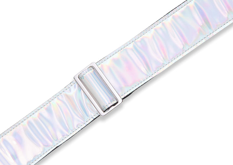 Levy's Leathers 2" Vinyl Guitar Strap Iridescent Design; Irridescent Rainbow (M7SC-SIL)