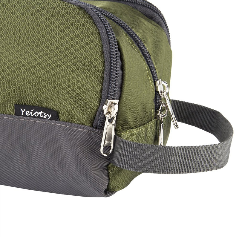 Toiletry Bag Army Green, Yeiotsy Light Mesh Travel Toiletry Organizer for Weekend Trip Gym Bag Teens Shaving Kit Bag for Kids (Army Green)