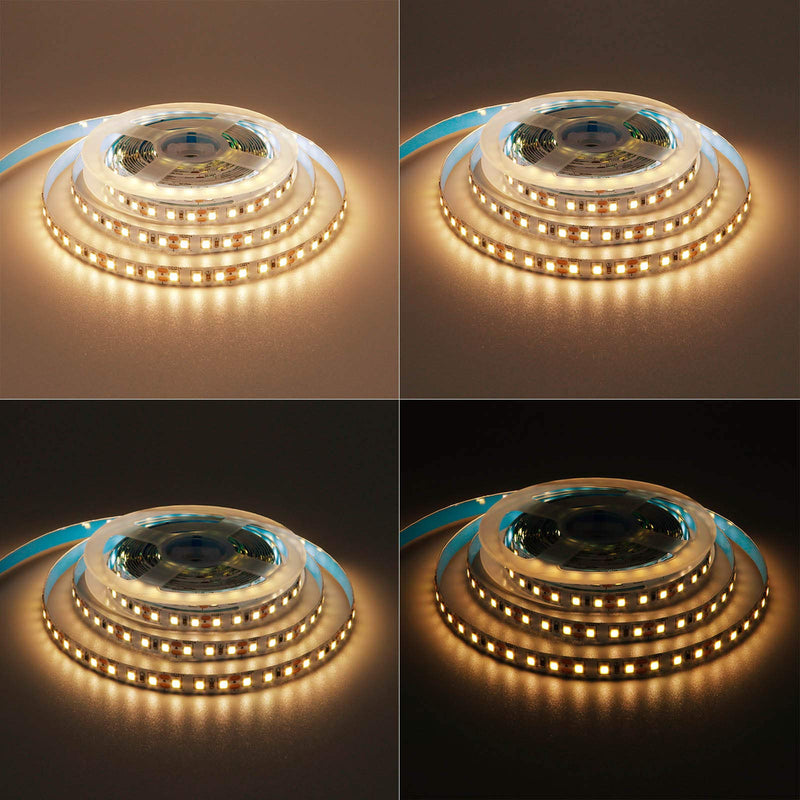 [AUSTRALIA] - YUNBO LED Strip Light Warm White 3000-3500K 600LEDs SMD2835, 12V 16.4ft Cuttable Flexible LED Tape Lights IP20 NO Waterproof LED Lighting 