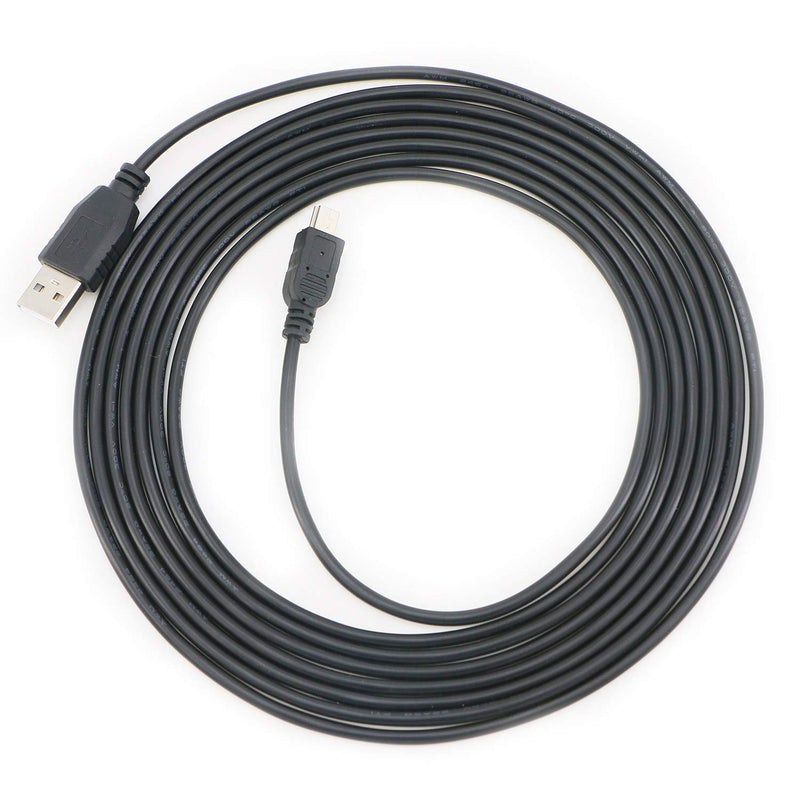 Pasow Mini USB Charging Cable USB 2.0 A-Male to Mini-B Car Vehicle Power Charger Adapter Cord for Dash Cam GPS Rearview Mirror Cam Backup Camera (11.5FT, Straight) 11.5FT